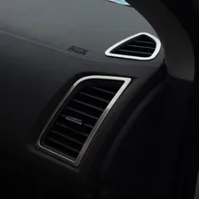 Capa decorativa para ar condicionado, de aço inoxidável, acessórios para carro, 4 pçs/set para mitsubishi asx 2011 2012 2013