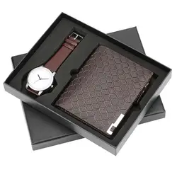 Relogio Masculino кварцевые наручные подарочный набор подарки набор часы для мужчин часы человек кожа наручные часы для мужчин Спорт для бойфренда