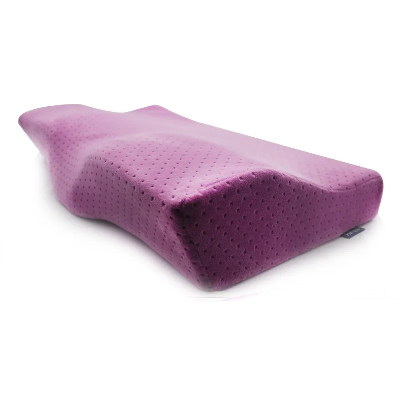 Горячая Распродажа ортопедическая латексная магнитная подушка для шеи 50*30 см, волокно, медленный отскок, подушка из пены с эффектом памяти, шейный уход за здоровьем, обезболивание - Цвет: Лиловый