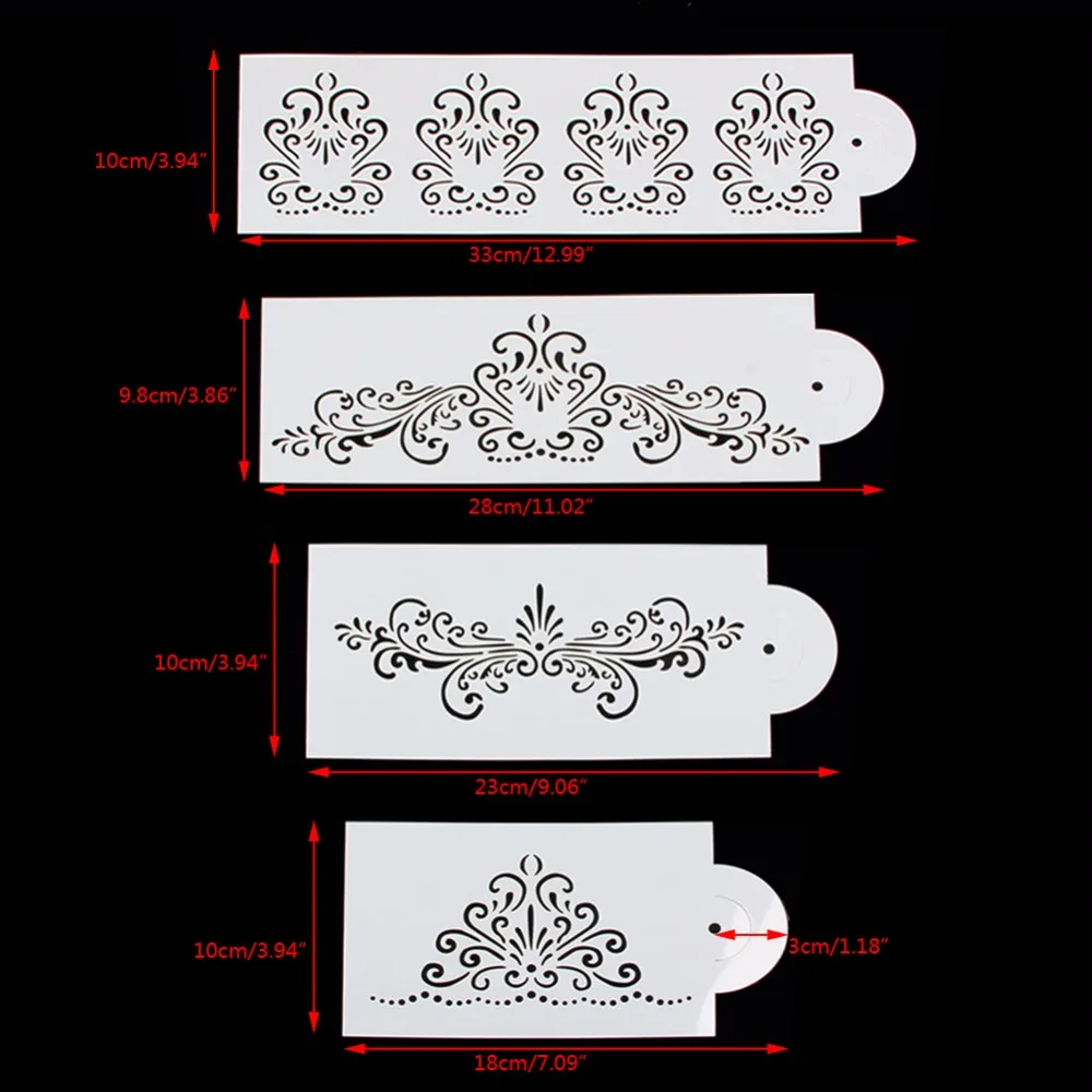 1 Набор аксессуаров для выпечки кружева цветок торт печенье помадка сторона выпечки трафарет Свадебные украшения DIY Инструменты