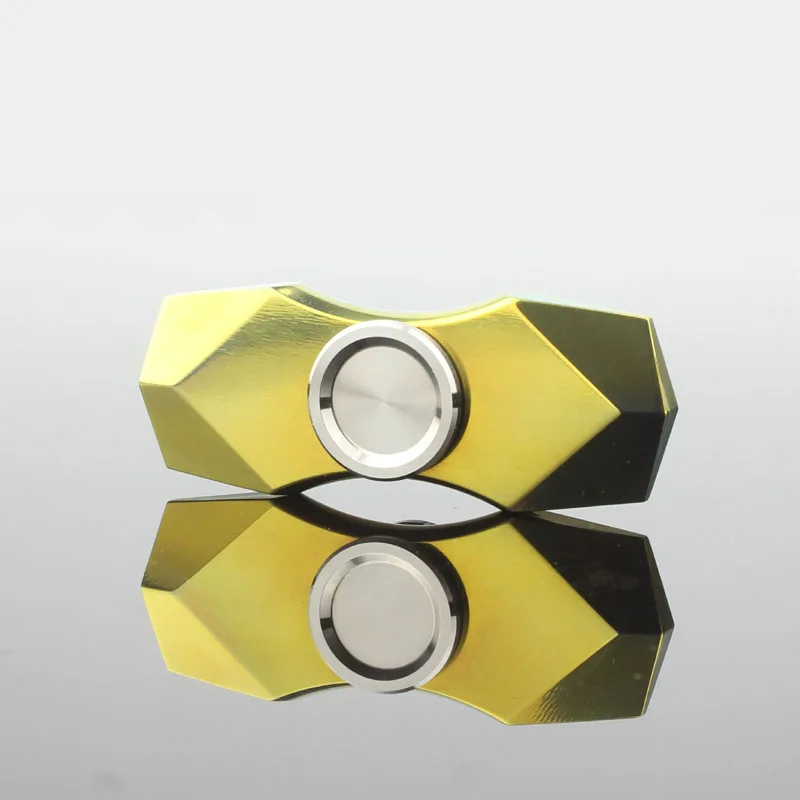 Красочный Алмаз Спиннер ручной палец Widget антистресс Топ вращение спиннинг Титан зеленый EDC Металл золото игрушка для взрослых - Цвет: Yellow