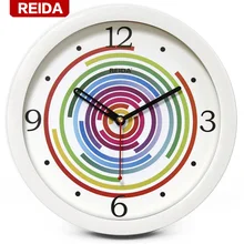 REIDA Relógio De Parede Relógio de Moda Criativa 8 Polegada Crianças Quarto Super Silencioso Quartz Relógio
