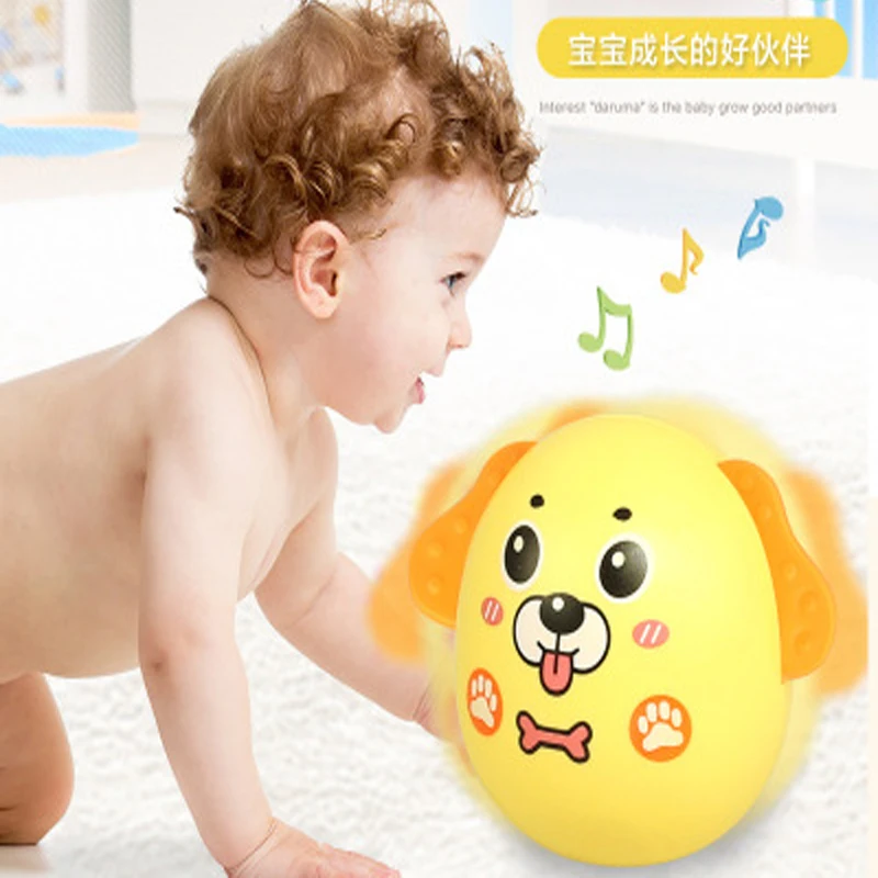 

Baby Newborn Toys Nodding Matlyoshka Tumbler Toys For Kid Ring Cute Roly-poly Educational Rattle Baby Development Toy