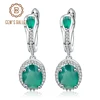 Gem's Ballet 5.15Ct Natural Green Agate Vintage Earrings 925 Sterling Silver Gemstone Drop Earrings For Women Fine Jewelry 1