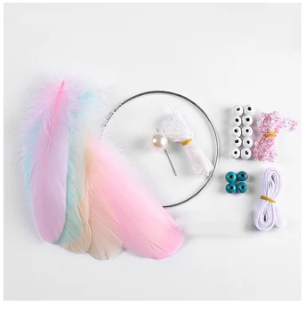 

46cm Macaroon Dreamcatcher Material Kit DIY Handmade Gift Indian Wind Bell Home Decoration Car Pendant clb001