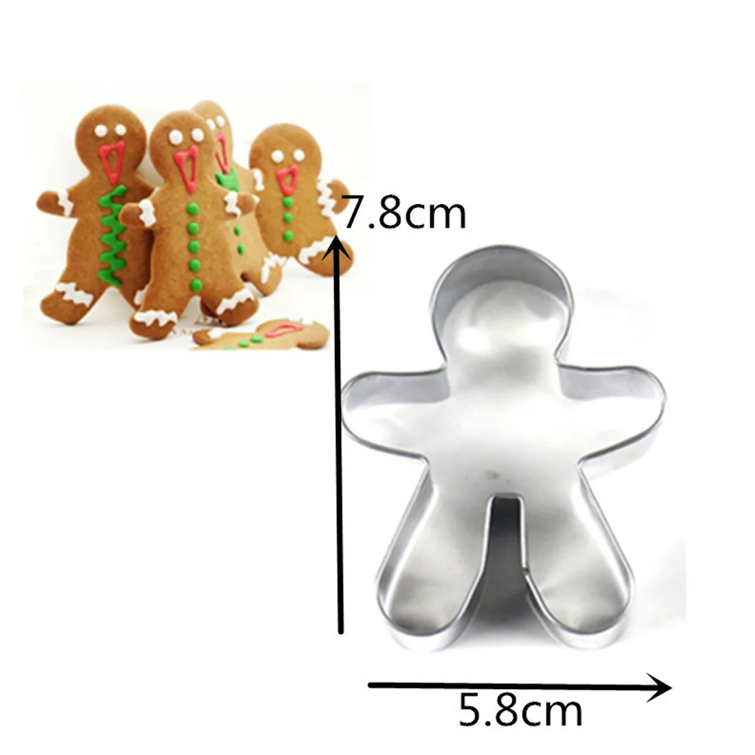 

SDR Christmas Cookie Cutter Tools Aluminium Alloy Gingerbread Men Shaped Holiday Biscuit Mold Kitchen cake Decorating Tools