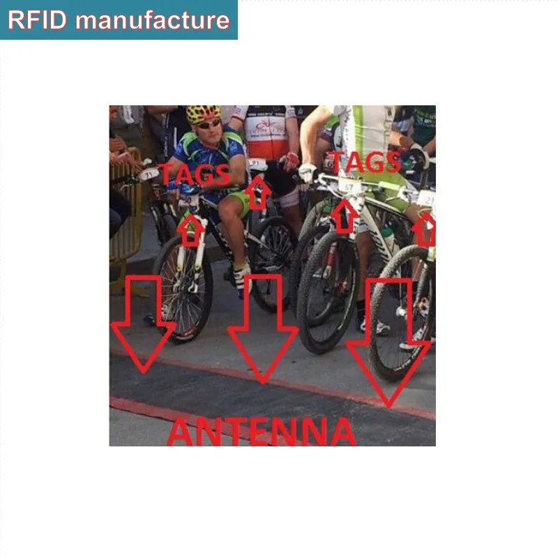 Uhf rfid спортивные гоночные системы uhf синхронизация чип Метки Impinj Monza R6 dogbone влажная