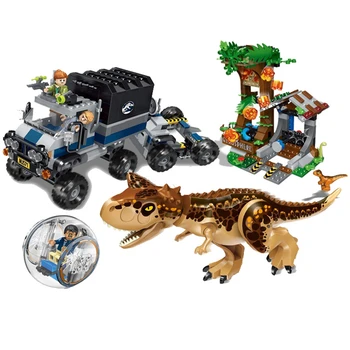 

Brick Figures Jurassic World 2 Park Carnivorous Carnotaurus Building Blocks Toys For Children Compatible With Lepining