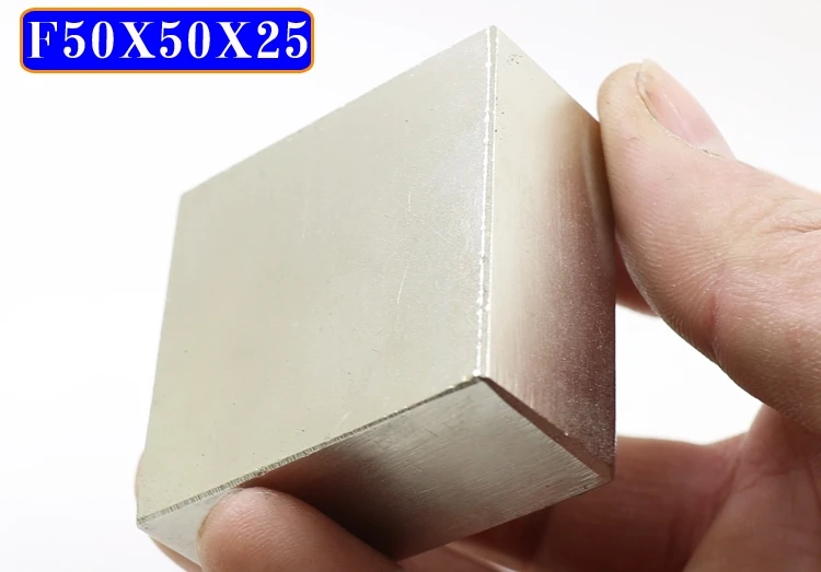 2 шт. 50x50x25 мм N52 Прочный Магнитный кронштейн блок из Неодимового кубоид Редкоземельные неодимовые магниты