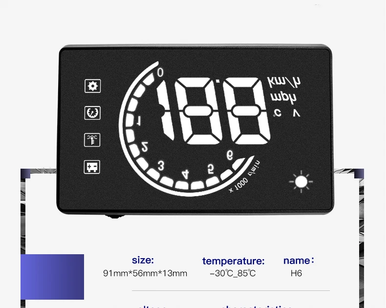 Дисплей на лобовое стекло HUD OBD2 II EOBD проектор на лобовое стекло автомобиля Hud проектор Проекция на лобовое стекло автомобиля 3,8 ''дюймовый дисплей на лобовое стекло