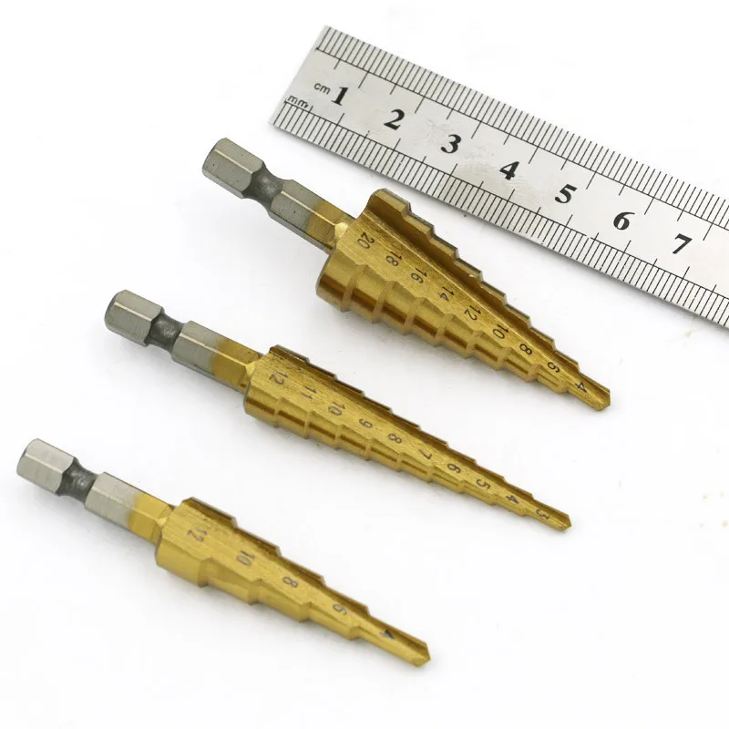 

3pcs / Set Metric Hexagonal Pagoda Drill Metal Punch Bit Multi-function Tool Bench Step Tower 2017 Limited New Gereedschap