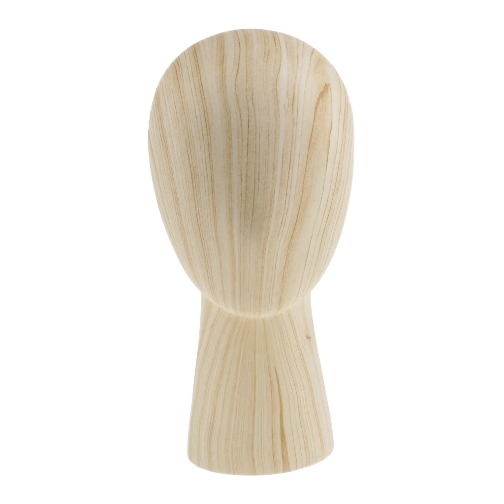 Wooden Mannequin Manikin Head Model Hair Wigs Cap Hat Display Holder Stand S
