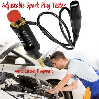 

Adjustable Auto Spark Plug Tester Wire coil High Energy Ignition System In Line Autos Circuit Diagnostic Test Repair Tools Black
