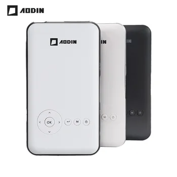 Billig AODIN D05 Android 7.1 OS Pico Tasche HD Tragbare 32G Micro Eingebaute WIFI Bluetooth Mini LED DLP Projektor Mit Batterie HDMI IN