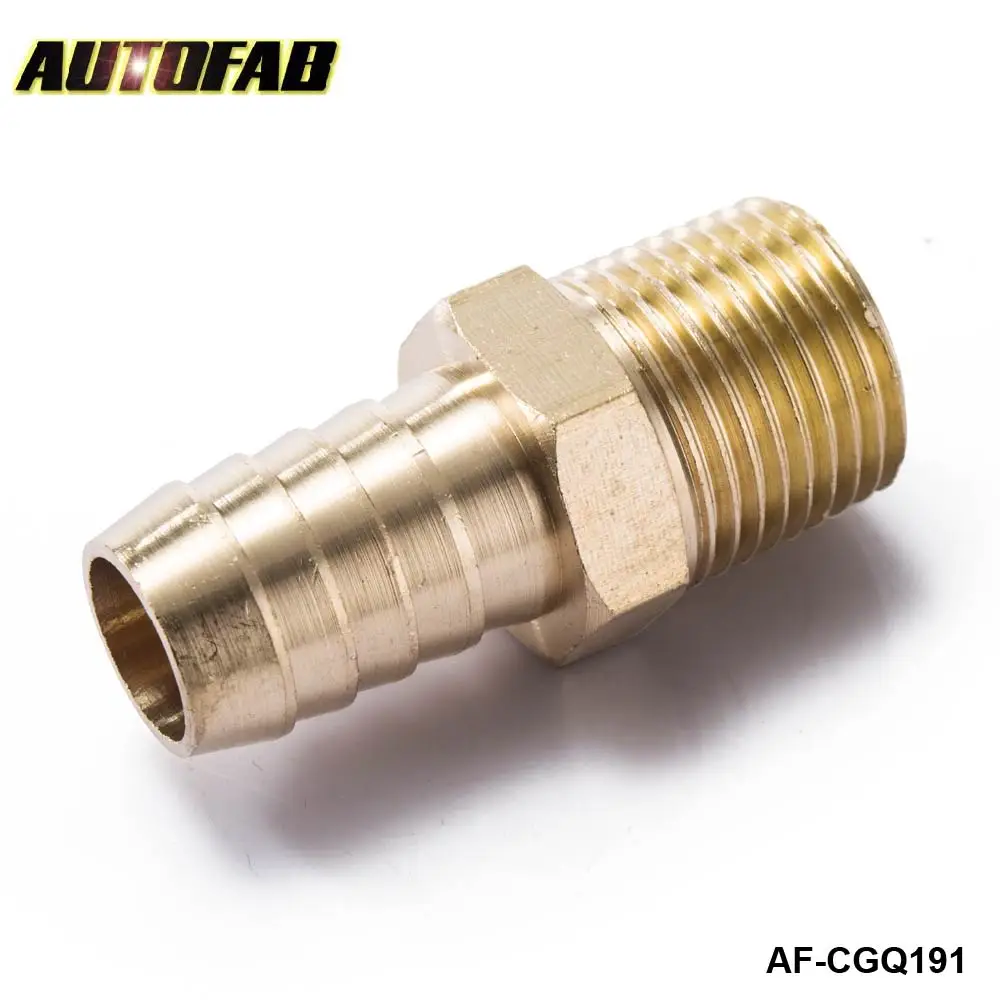 AUTOFAB - 5/8 inch Hose Barb X 3/8" M-NPT -Male Insert Brass Hose Fitting For Fuel pump/Oil cooler For Honda Civic AF-CGQ191