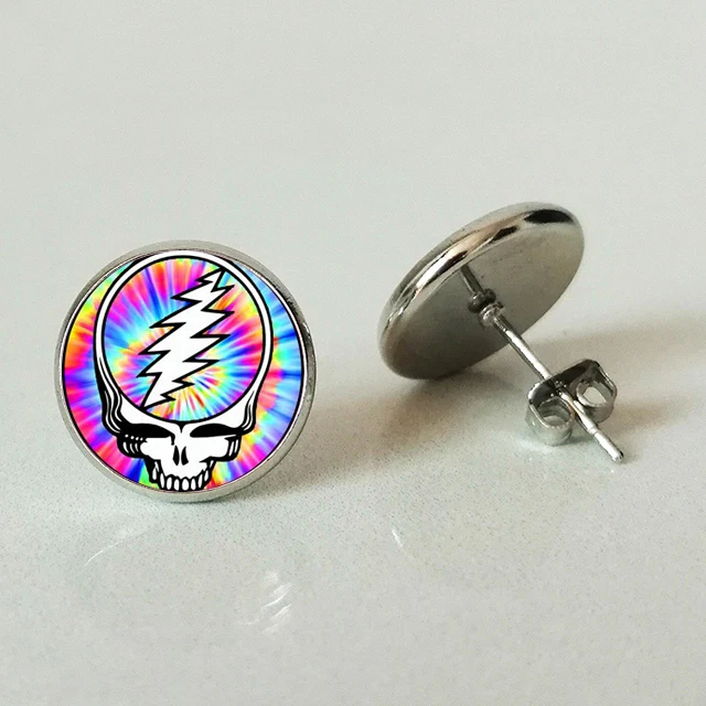 Xhdbgrateed серьги с мертвой лентой, выпуклые купольные стеклянные серьги, музыкальные аксессуары для влюбленных, серьги ручной работы на заказ