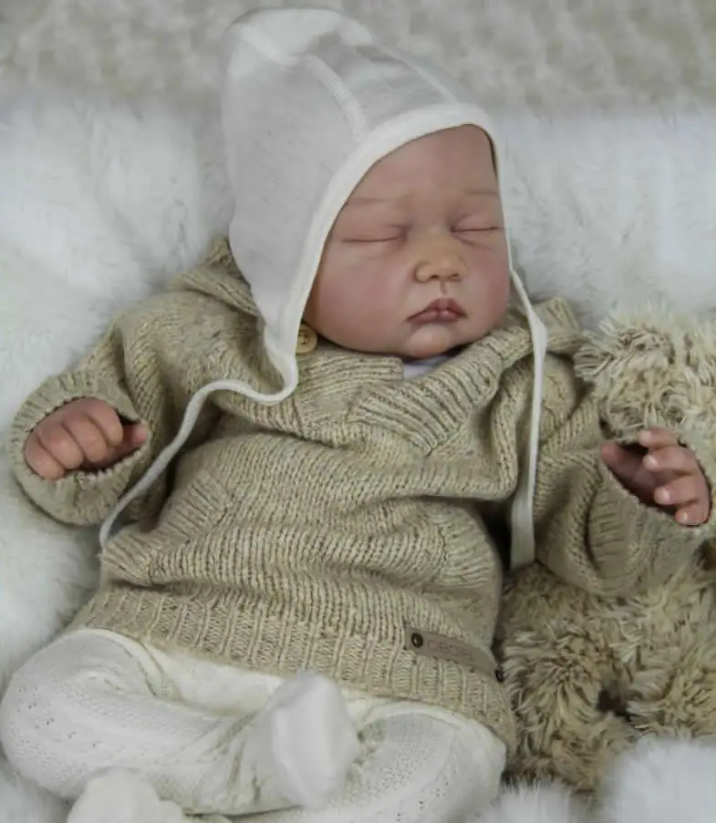 DIY Reborn Baby Doll Kits Soft Vinyl Limbs Mold For Making 20-22" Newborn Baby