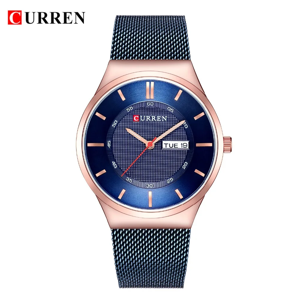 CURREN Мужские часы лучший бренд класса люкс Модные Бизнес Кварцевые для мужчин наручные сталь Группа водонепроница