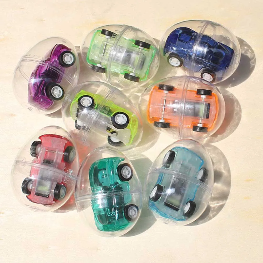 

Transparent Plastic Surprise ball capsules toy with inside different car toy vending machine In Shilly Egg Balls Random Color