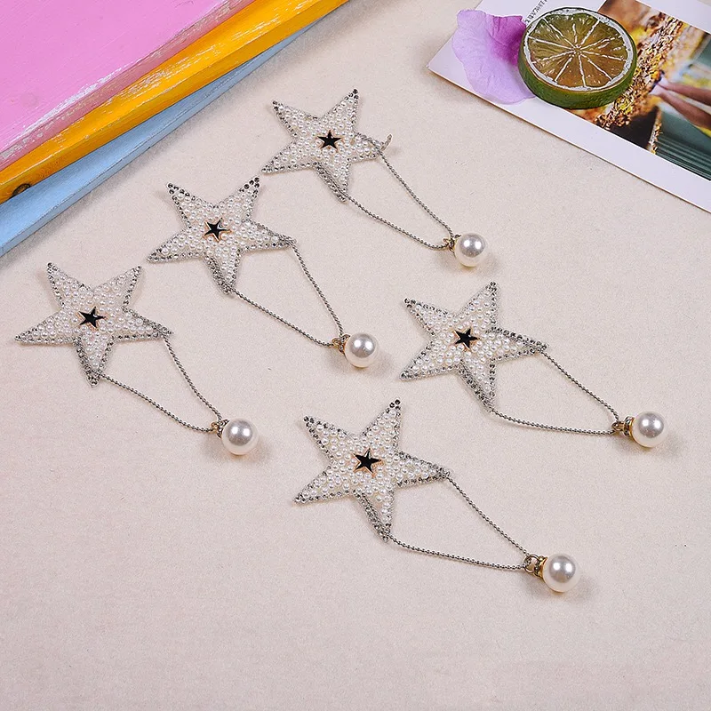 

letter Patch Iron On Badges Embroidered Applique Pentagram Hotfix Badge Clothes Garment Apparel Accessories