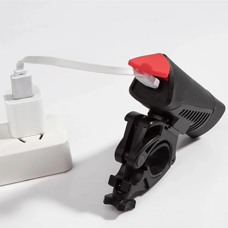 Rechargeable Bicycle Headlight Mountain Bike Riding Equipment Torch USB Accessories Super Bright Clip Practical