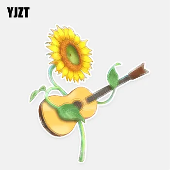 

YJZT 10.2*11.7CM Fashion Sunflower Decor Colored Car Stickers Bumper Car Window Decoration Flowers 11A0743