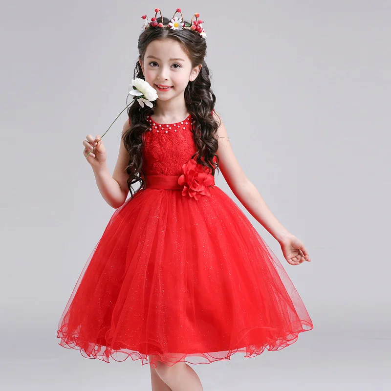 Buy Girls Beading Dresses Red Princess Dress Floral
