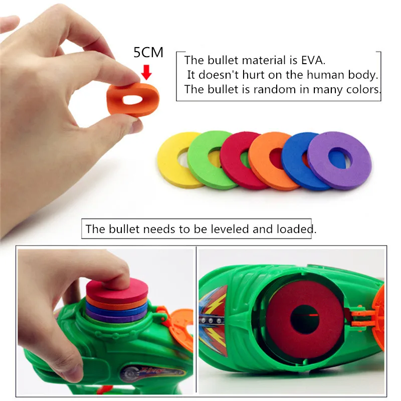 Модные Классические детские игрушки летающая тарелка пистолет EVA мягкий пулевой пистолет пули летающая тарелка пистолет вечерние детские