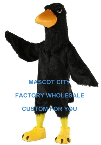 

Карнавальный талисман, черный ворон с большими птицами, костюм талисмана для взрослых, наряд с мультяшным персонажем, маскарадный костюм, костюмы для косплея SW808
