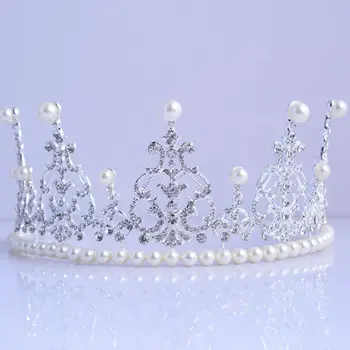 

Tiara Crowns Princess Queen Pageant Prom Rhinestone Veil Tiara Headband Wedding Hair Accessory