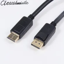 Black 1.2V Displayport DP Male to DP Displayport Male Video Audio Cable 1.8m 6ft 180cm For HDTV Projector Display