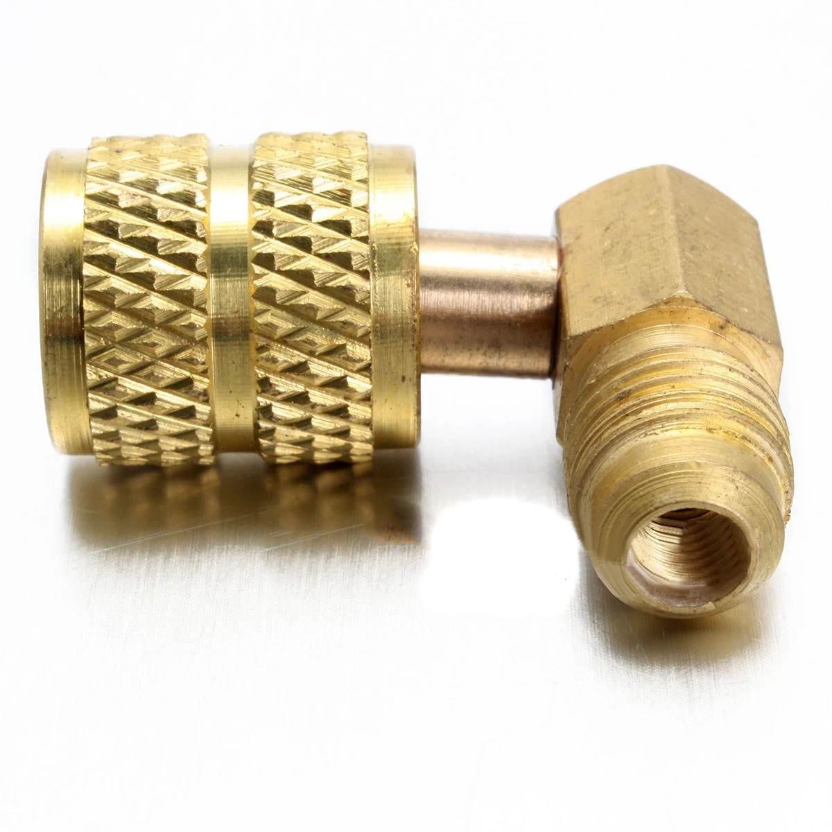 1pc x Brass Auto AC Refrigeration Adapter Connector Adaptor for R410A Gauges Hose Tool accessories