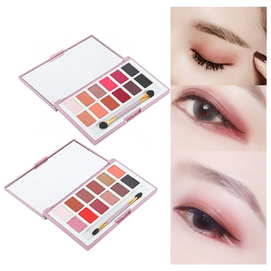 Eye Makeup Powder Makeup Pallete 12 Colors Fashionable Matte Glitter Eye Shadow Powder Pigment Glitter Eye Shadow Eye