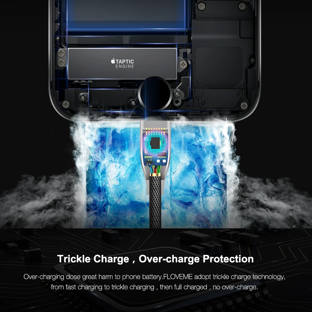 Автоматический USB кабель FLOVEME для iPhone X 7 Plus 5 В/2 1 А светодиодный быстрой зарядки и