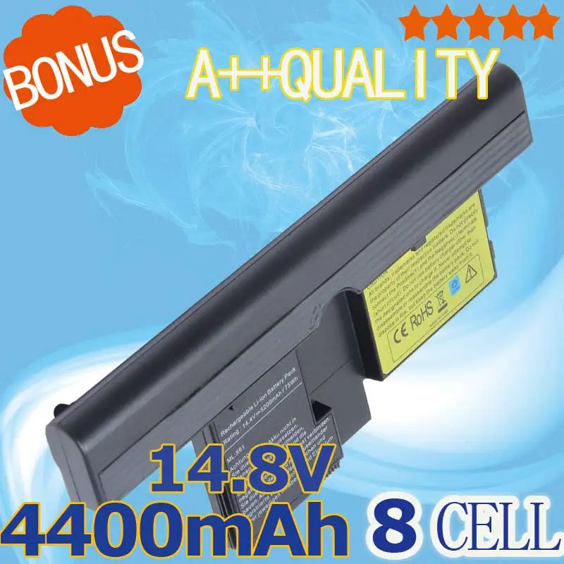 4400mAh 14 8V 8 CELLS font b Battery b font For Lenovo ThinkPad X60 X61 Tablet