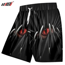 UJWI, летние мужские шорты с крутым принтом красных глаз, черепов, 3d, мужские повседневные шорты, боксеры и брюки