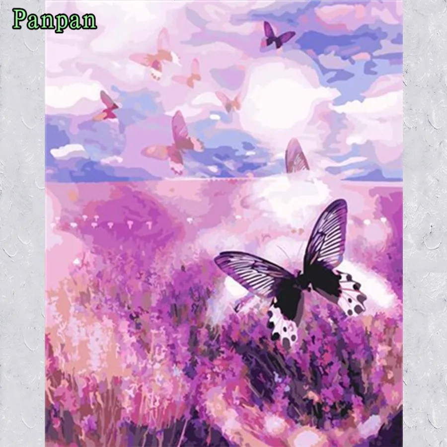 Lavender-flowers-Unframed-picture-on-wall-Hand-painted-canvas-painting-Diy-Digital-Oil-painting-by-numbers