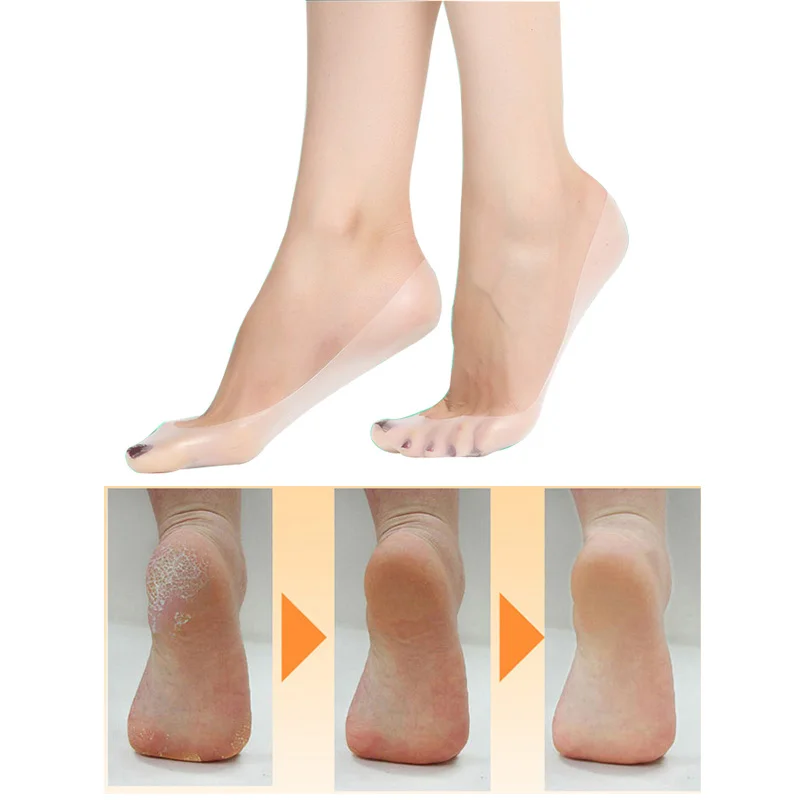 

Silicone Gel Foot Socks, Non-slip Hidden Softening Spa for Say bye to Cracked, Hard Exfoliating Skin & Hello to Baby Smooth Feet