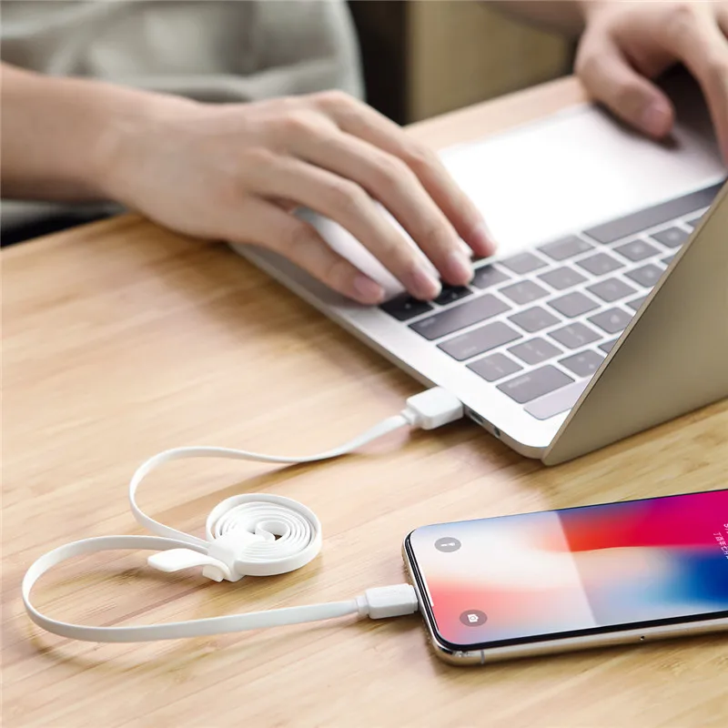 USB кабель для iPhone 8 7 6 ROCK Data Sync плоский usb iPad mini/pro зарядное устройство X Кабель Clearance