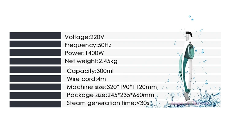 1400W Hand-held Limpeza A Vapor Mop Vapor