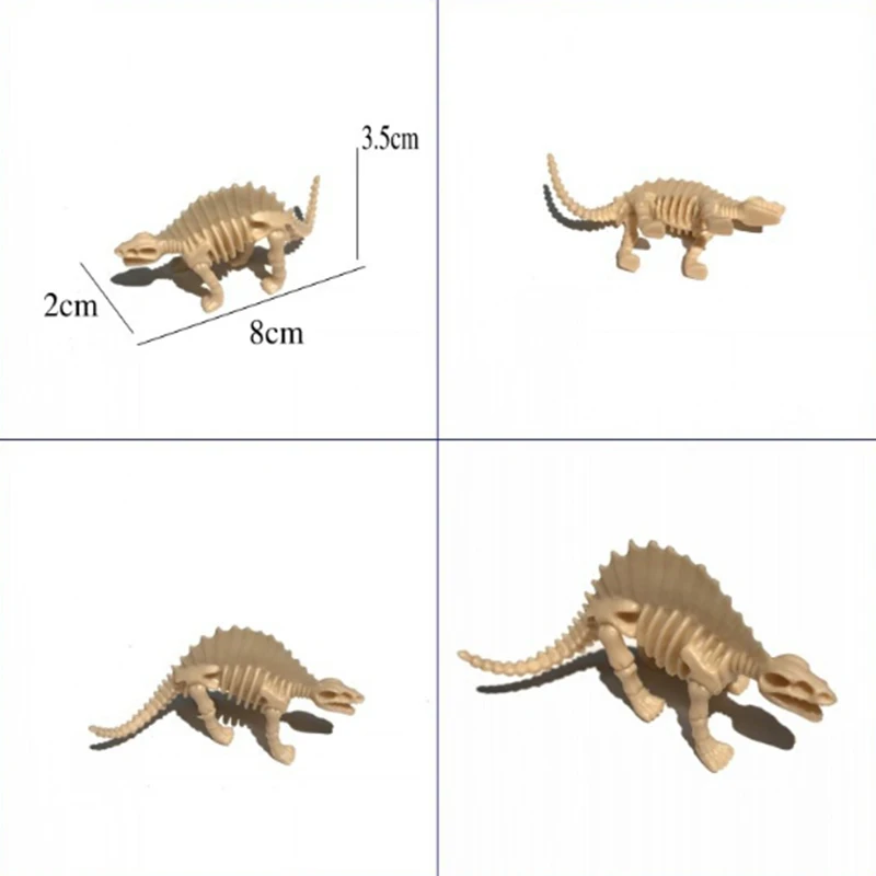 6 шт. Набор ПВХ Имитация Динозавра Fossil кольцо в форме скелета модель игрушки дети высокого качества