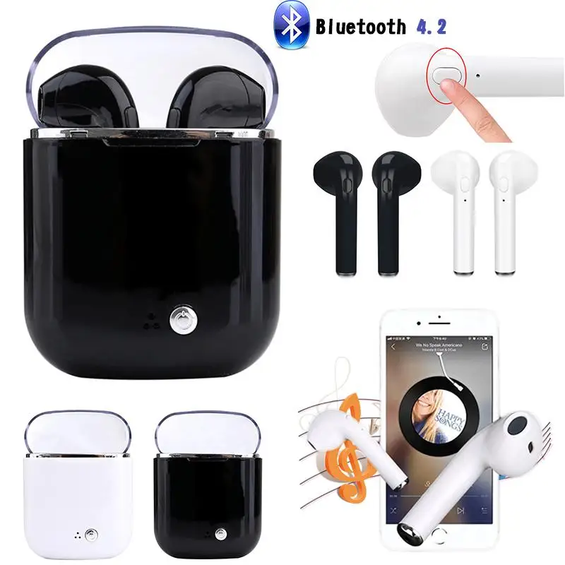 Mini I7S Wireless Bluetooth Stereo Sports Headphones Wireless Bluetooth Headset Sports In ear Earphones For IOS Android System