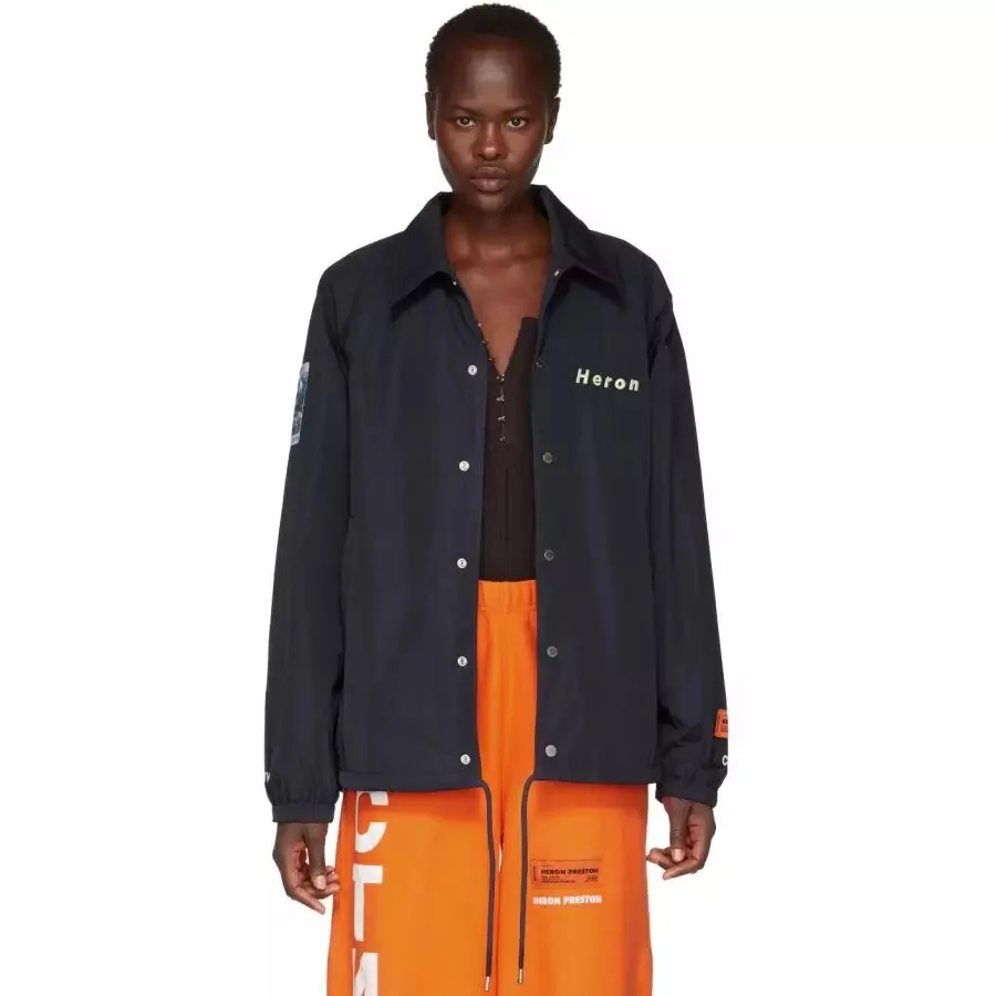 2018 Best Quality 1:1 Heron Preston Logo Embroidery Women Men Jackets Windbreaker Hiphop Streetwear Men Oversized Jacket Coat