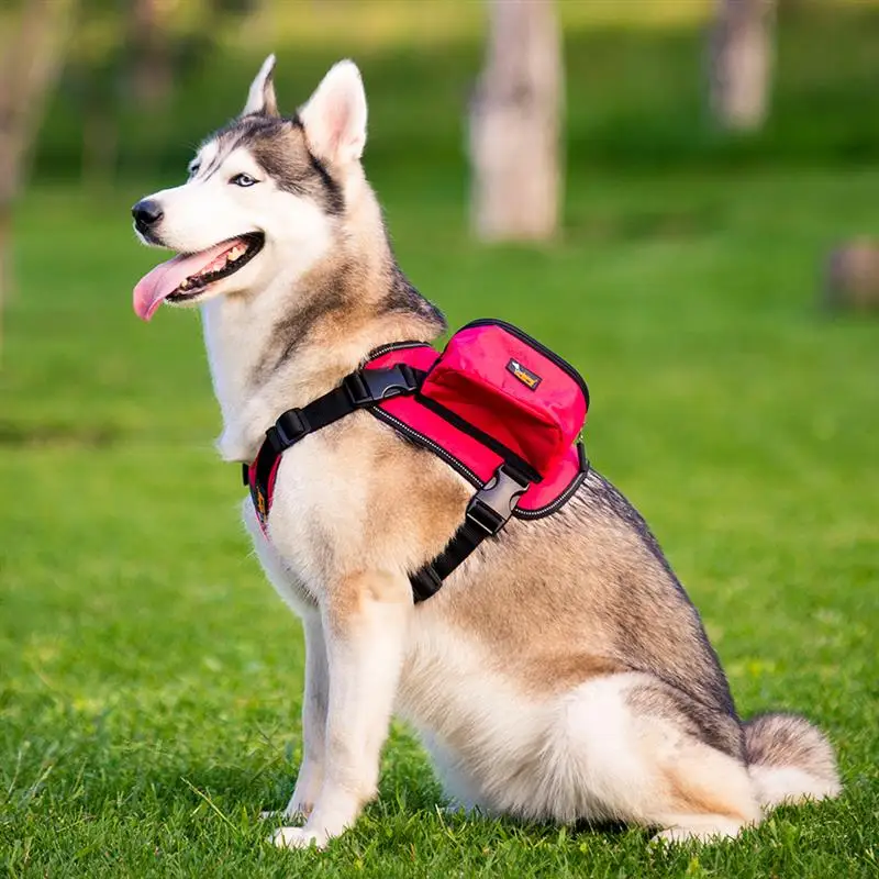

Dog Pack Harness Saddle Pet Dog Saddlebags Pack Hound Travel Camping Hiking Backpack Saddle Bag for Small Medium Large Dogs