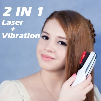 

2 IN1 Laser Hair comb massage equipment Comb Kit laser + Vibration Hair growth Care Treatment