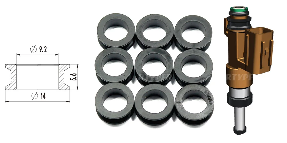 5.200PCS Fuel injector 23250-0S020  297-0012  Rubber Seals 22004 For Toyota Sequoia Tundra