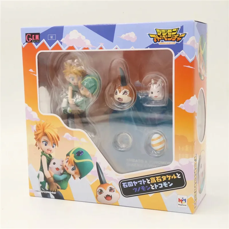 Anime Digital Monster Ishida Yamato Takaishi Takeru Punimon  Action Figure Toys Digimon Adventure Figuras Dolls Brinquedos Gift 10cm (3)
