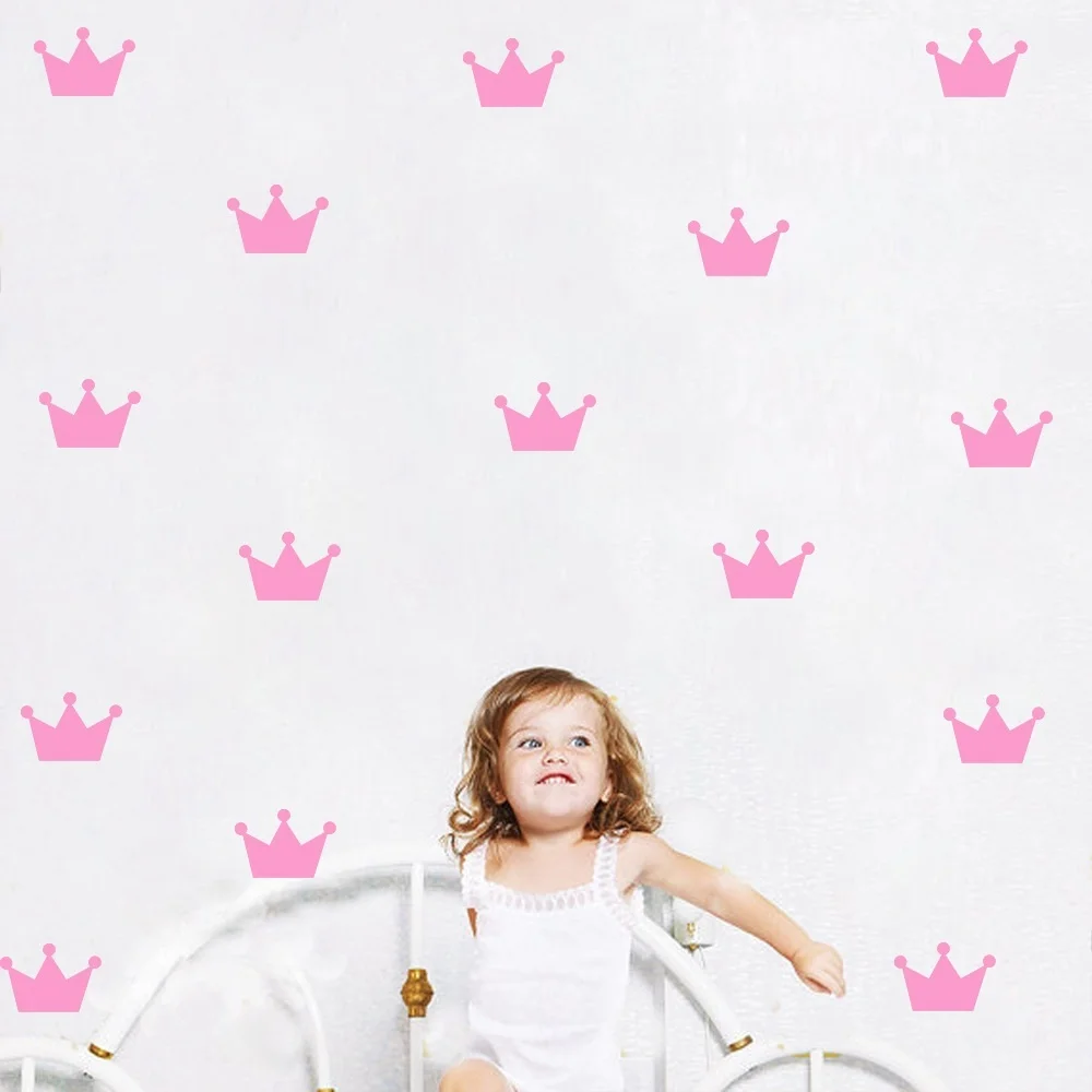 

Children Room Wall Stickers Crown Princess Bedroom Living Room Stickers Water Resistant Removeable Newest