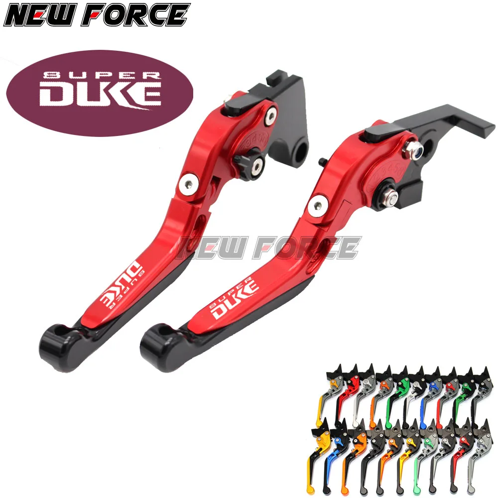 

Adjustable Folding Extendable Brake Clutch Lever For KTM 1290 SUPER DUKE R SUPERDUKE 14 15 ORANGE LOGO Free shipping Motorcycle