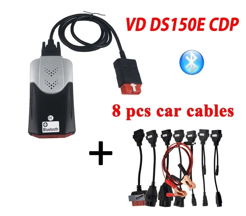 Бесплатная доставка 2019 VD DS150E CDP Bluetooth 2016.R0 с генератором ключей на компакт диске